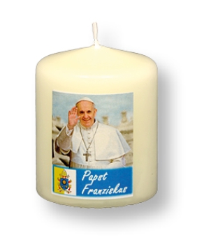 Papstkerze 60/50 mm, "Papst Franziskus"